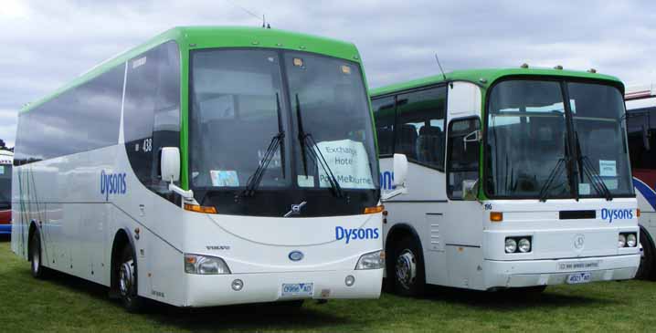 Dysons Volvo B7R Coach Concepts 438 & Mercedes O303 Denning Majestic 196